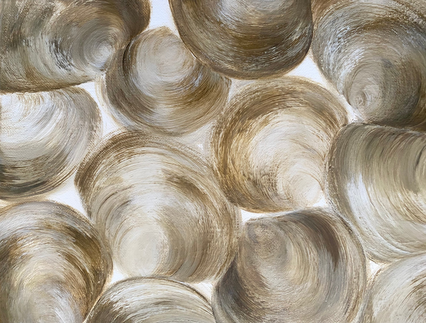 Salty River Clam Shells Print
